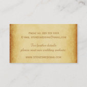 金ゴールドデラックスフランスのスタイルフルーアデリス挿入 エンクロージャーカード (裏面)