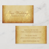 金ゴールドデラックスフランスのスタイルフルーアデリス挿入 エンクロージャーカード (正面/裏面)