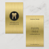 金ゴールドデンタルフェイク名刺 名刺 (正面/裏面)