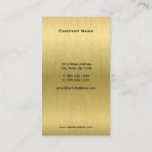 金ゴールドデンタルフェイク名刺 名刺 (裏面)