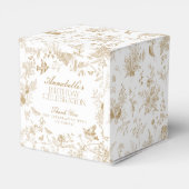 金ゴールドトイルドゥジュイフローラ誕生日パーティーフェイスボックス フェイバーボックス (裏面サイド)