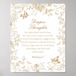 金ゴールドトイレデジュイオムツオッチベビーシャワー ポスター