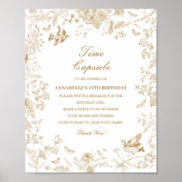 金ゴールドトイレデジュイタイムカプセルベビー誕生日ゲーム ポスター