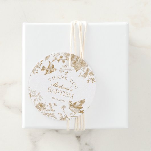 金ゴールドトイレデジュイヴィンテージフローラバプテスマ フェイバータグ (インサイチュ)