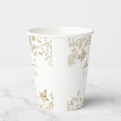 金ゴールドトイレデジュイヴィンテージフローラバプテスマ 紙コップ (左)
