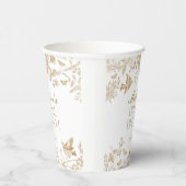 金ゴールドトイレデジュイヴィンテージフローラブライダルブランチ 紙コップ (右)