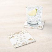 金ゴールドトイレデジュイヴィンテージフローラ スクエアペーパーコースター (インサイチュ)