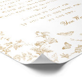 金ゴールドトイレデジュイ言わない赤ちゃんシャワーゲーム ポスター (角)