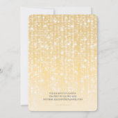 金ゴールドトゥインクルライトとホイルバルーン16誕生日 招待状 (裏面)