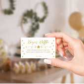 金ゴールドトゥインクルリトルスターベビーおむつラッフルカード エンクロージャーカード