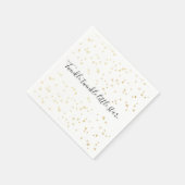 金ゴールドトゥインクルリトルスターベビーシャワー紙ナプキンス スタンダードカクテルナプキン (角)