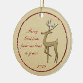 金ゴールドトナカイのオーナメント セラミックオーナメント (左)