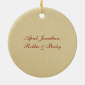 金ゴールドトナカイのオーナメント セラミックオーナメント (裏面)