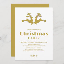 金ゴールドトナカイのクリスマスパーティー 招待状