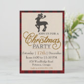 金ゴールドトナカイのクリスマスパーティー 招待状 (スタンド正面)