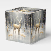 金ゴールドトナカイのホリデーギフトボックス フェイバーボックス (正面サイド)