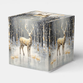 金ゴールドトナカイのホリデーギフトボックス フェイバーボックス