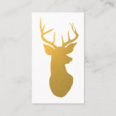 金ゴールドトナカイモダンア結婚・アントラーのテーブル番号 プレイスカード (裏面)