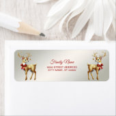 金ゴールドトナカイ差出人住所 ラベル (インサイチュ)