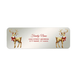 金ゴールドトナカイ差出人住所 ラベル