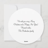 金ゴールドトナカイ放射能ラウンドクリスマス シーズンカード (裏面)