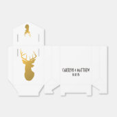 金ゴールドトナカイ結婚アントラー フェイバーボックス (折り畳みなし)