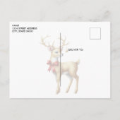 金ゴールドトナカイ葉書 ポストカード (裏面)