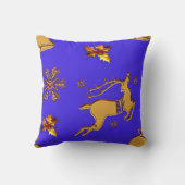 金ゴールドトナカイ・クリスマス クッション (裏面)