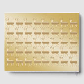 金ゴールドトナカイ&結婚1のカスタム写真 ゲストブック (裏面)