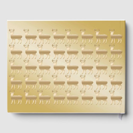 金ゴールドトナカイ&結婚1のカスタム写真 ゲストブック (裏面)