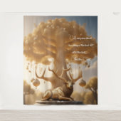 金ゴールドトナカイMalabar栗マネーツリータペストリー タペストリー (正面)