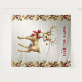 金ゴールドトナディアホリディバックグラウンド タペストリー (正面(横))