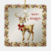 金ゴールドトナディアホリデイオーナメント セラミックオーナメント (裏面)