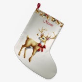 金ゴールドトナディアホリデイストッキング ラージクリスマスストッキング (正面 (吊り時))