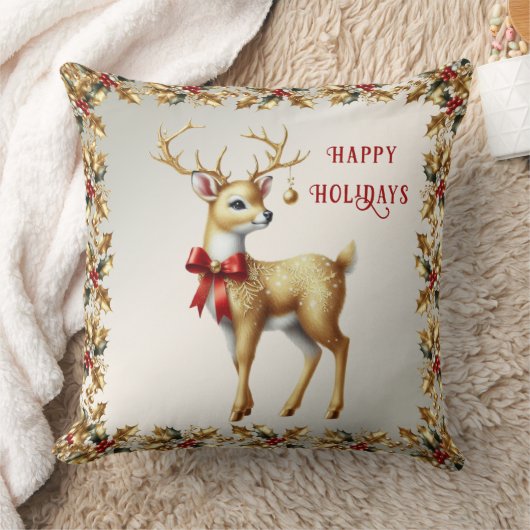 金ゴールドトナディアホリデイ装飾用クッション クッション (ブランケット)