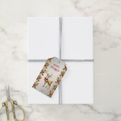 金ゴールドトナディアホリデーギフトラベル ギフトタグ (より糸付き)