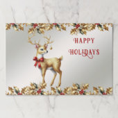 金ゴールドトナディアホリデーティアウェイランチョンマット ペーパーパッド (正面)