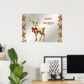 金ゴールドトナディアホリデーポスター ポスター (ホームオフィス)