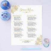 金ゴールドトバル華美ペイズリー曼荼羅 チラシ (シングル)