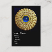 金ゴールドトラシアン円盤モノグラムブルーサファイアジェム 名刺 (裏面)