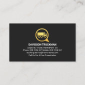 金ゴールドトラックのスピーチボックス運搬車 名刺 (裏面)