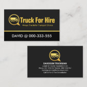 金ゴールドトラックのスピーチボックス運搬車 名刺 (正面/裏面)