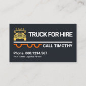 金ゴールドトラックオンタンデムロジスティクス輸送ドライバー 名刺 (正面)