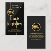 金ゴールドトラック物流クロスロード輸送 名刺 (正面/裏面)