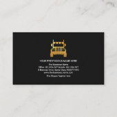 金ゴールドトラック物流ボックス輸送ドライバー 名刺 (裏面)