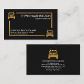 金ゴールドトラック物流ボックス輸送ドライバー 名刺 (正面/裏面)