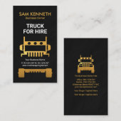 金ゴールドトラック花こう岩テクスチャ輸送ドライバ 名刺 (正面/裏面)