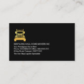 金ゴールドトラック輸送ラインのトラック運搬車 名刺 (裏面)