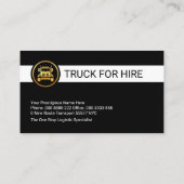 金ゴールドトラック輸送ライントラック運転手 名刺 (裏面)