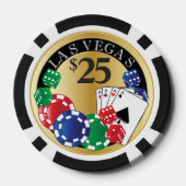 金ゴールドトランプのポーカー夜 | DIY文字 ポーカーチップ (裏面)